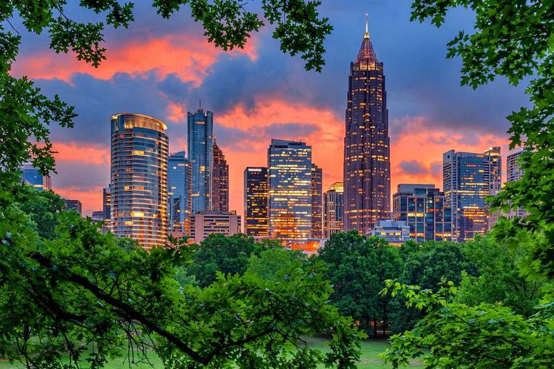 Atlanta skyline at dusk, Georgia