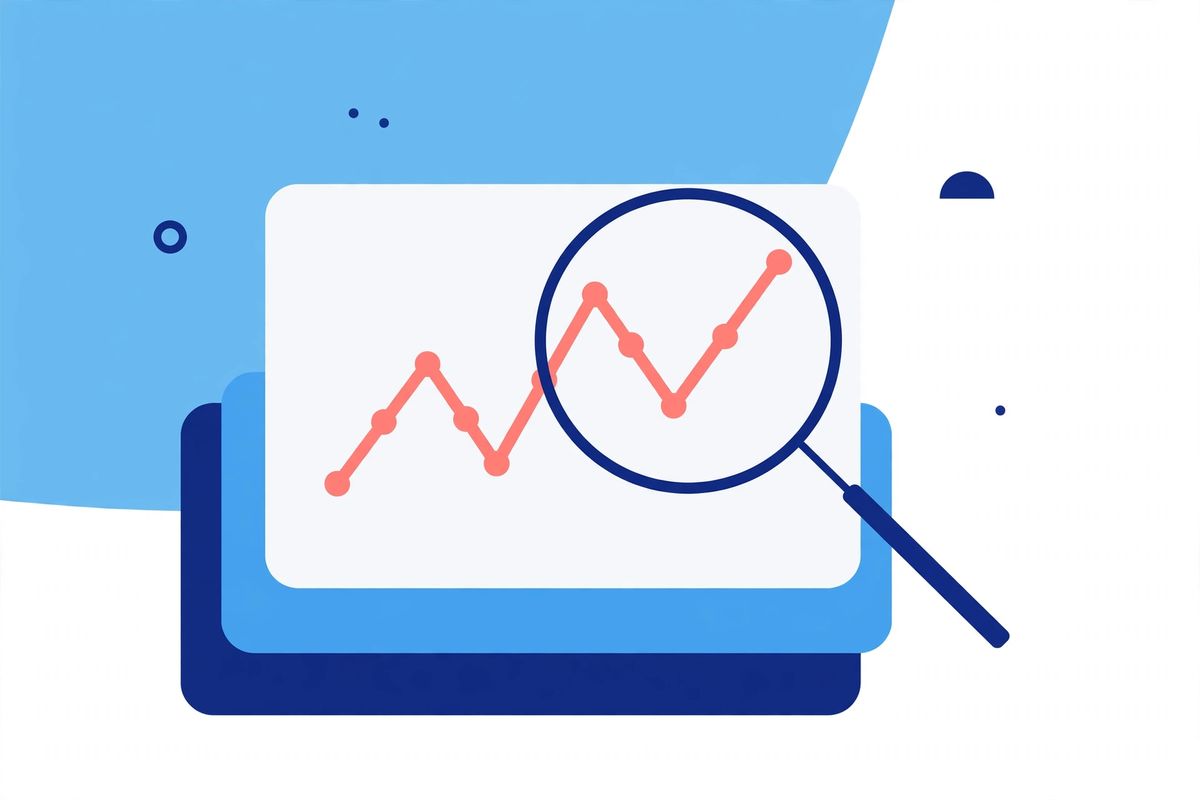 Bank statements and financial documents under a magnifying glass